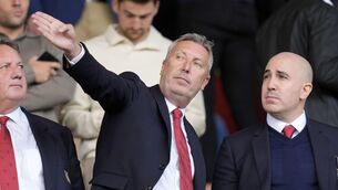 <p>Jason Wilcox, Manchester United's Technical Director with CEO Omar Berrada. PIc: Andrew Matthews/PA Wire</p>