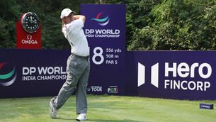 <p>NEW LOOK: Rory McIlroy plays a shot sporting his new-look baggy trousers during the pro-am prior to the DP World India Championship at Delhi Golf Club. Picture: Luke Walker/Getty images</p> <p>NEW LOOK: Rory McIlroy plays a shot sporting his new-look baggy trousers during the pro-am prior to the DP World India Championship at Delhi Golf Club. Picture: Luke Walker/Getty images</p>
