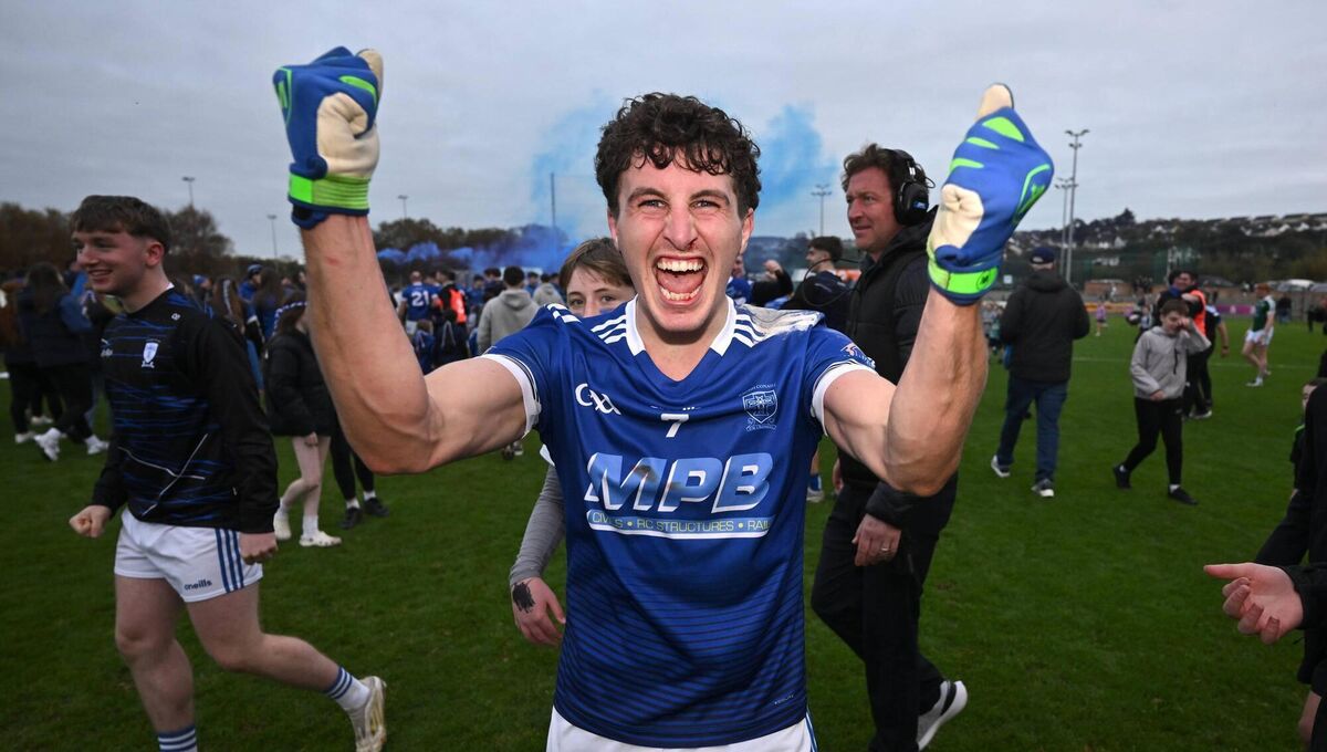 ROARING SUCCESS: Naomh Conaill's Finnbarr Roarty soaks in the moment after their dramatic Donegal SFC final win over Gaoth Dobhair last season. Picture: David Fitzgerald/Sportsfile