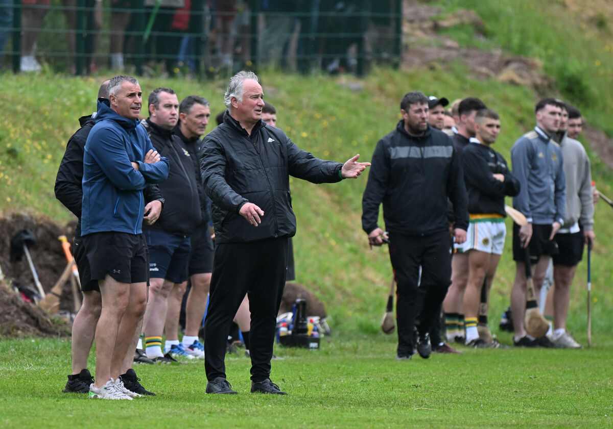  Tomas Mulcahy on the sideline for Glen Rovers against Fr O'Neills in the hurling league. Picture: Larry Cummins