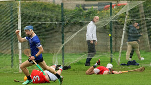 <p>FLYING: KJ Dunne, St Joseph's, celebrates scoring a goal against Midleton CBS with Tom C Walsh and Daniel Guiney hitting the ground. Picture: Brendan Gleeson</p> <p>FLYING: KJ Dunne, St Joseph's, celebrates scoring a goal against Midleton CBS with Tom C Walsh and Daniel Guiney hitting the ground. Picture: Brendan Gleeson</p>