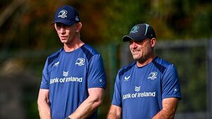 <p>Head coach Leo Cullen, left, and senior coach Jacques Nienaber during a Leinster Rugby Squad training session at UCD in Belfield, Dublin. Photo by Piaras Ó Mídheach/Sportsfile</p> <p>Head coach Leo Cullen, left, and senior coach Jacques Nienaber during a Leinster Rugby Squad training session at UCD in Belfield, Dublin. Photo by Piaras Ó Mídheach/Sportsfile</p>