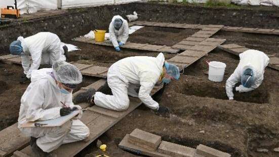 The excavation at the Tuam mother & baby institution is being followed up by a mission to identify babies buried there by matching DNA to relatives who come forward. File picture: ODAIT