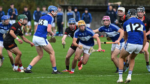 <p> Nathan Ó Cofaigh battles with Gaelcholáiste Mhuire AG North Mon as they seek a late goal in the Dr Harty Cup Round 1 game at Castlelyons. Pic Larry Cummins</p> <p> Nathan Ó Cofaigh battles with Gaelcholáiste Mhuire AG North Mon as they seek a late goal in the Dr Harty Cup Round 1 game at Castlelyons. Pic Larry Cummins</p>