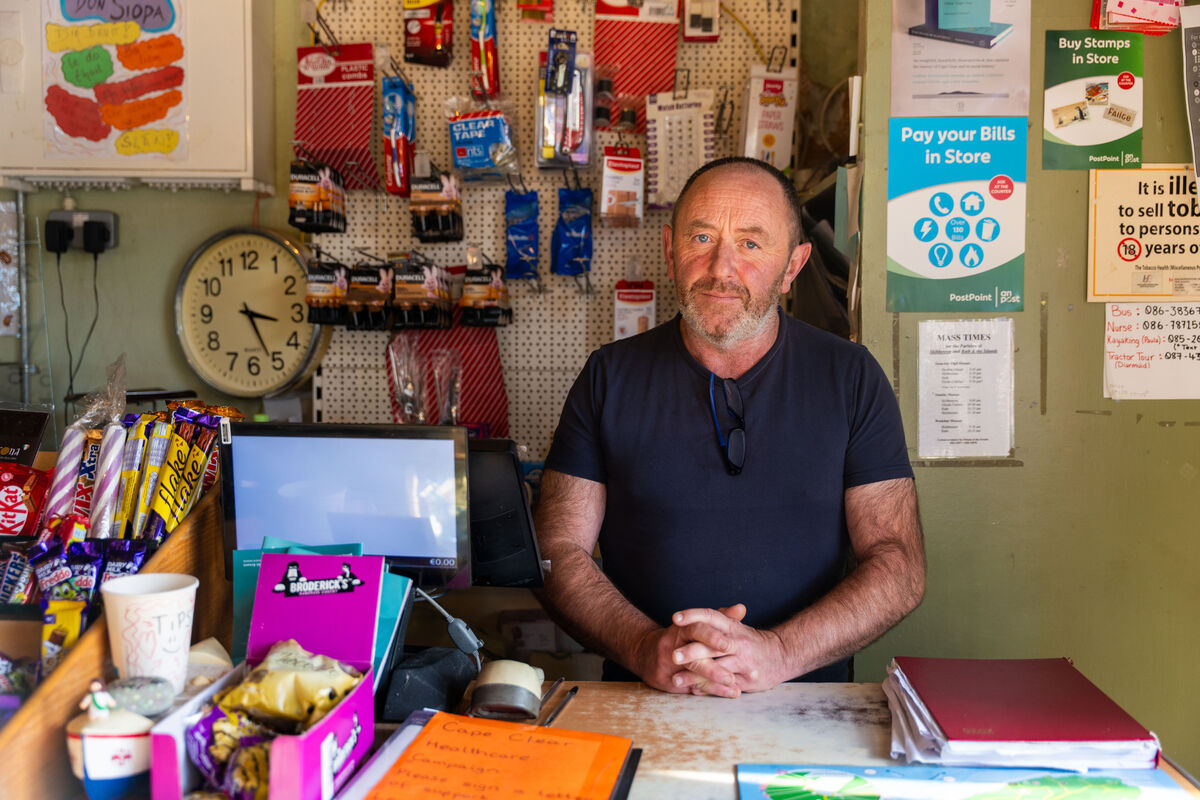 Neil Ó Riogáin, owner of An Siopa Beag, has tourism concerns. Picture: Noel Sweeney Neil Ó Riogáin, owner of An Siopa Beag, has tourism concerns. Picture: Noel Sweeney
