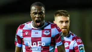 <p>Dare Kareem opened the scoring for Treaty United against Cobh Ramblers. Pic: ©INPHO/Dan Clohessy</p> <p>Dare Kareem opened the scoring for Treaty United against Cobh Ramblers. Pic: ©INPHO/Dan Clohessy</p>