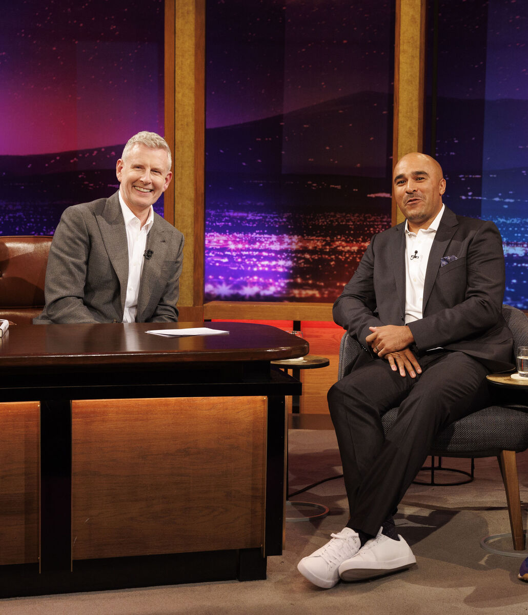  Simon Zebo speaking with Patrick Kielty on the RTÉ Late Late Show. Picture Andres Poveda
