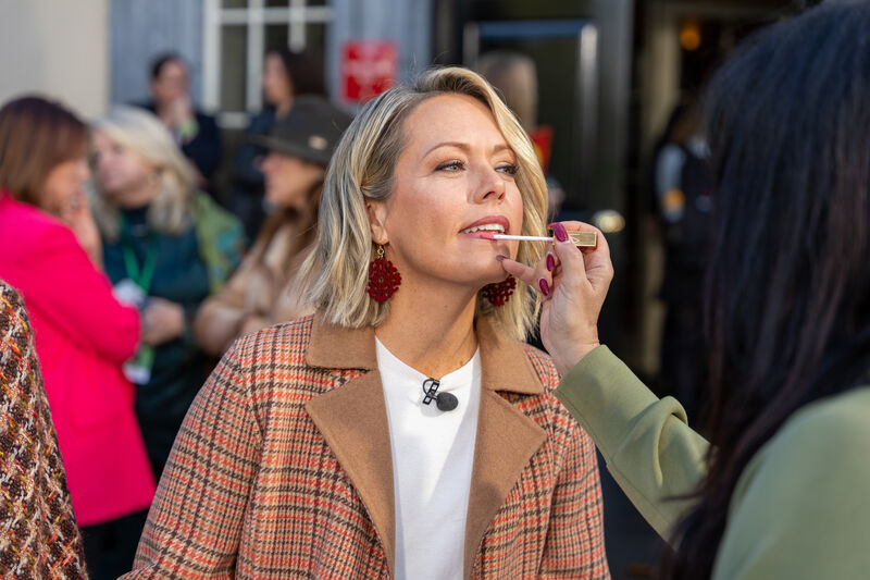 NBC Today anchor Dylan Dreyer, having her make up done at Sheen Falls for a live broadcast of the show from Kenmare co.Kerry. Picture by Noel Sweeney NBC Today anchor Dylan Dreyer, having her make up done at Sheen Falls for a live broadcast of the show from Kenmare co.Kerry. Picture by Noel Sweeney