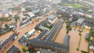 <p>An aerial view of flooding in Midleton during Storm Babet in October 2023. Picture: Guileen Coast Guard unit.</p> <p>An aerial view of flooding in Midleton during Storm Babet in October 2023. Picture: Guileen Coast Guard unit.</p>