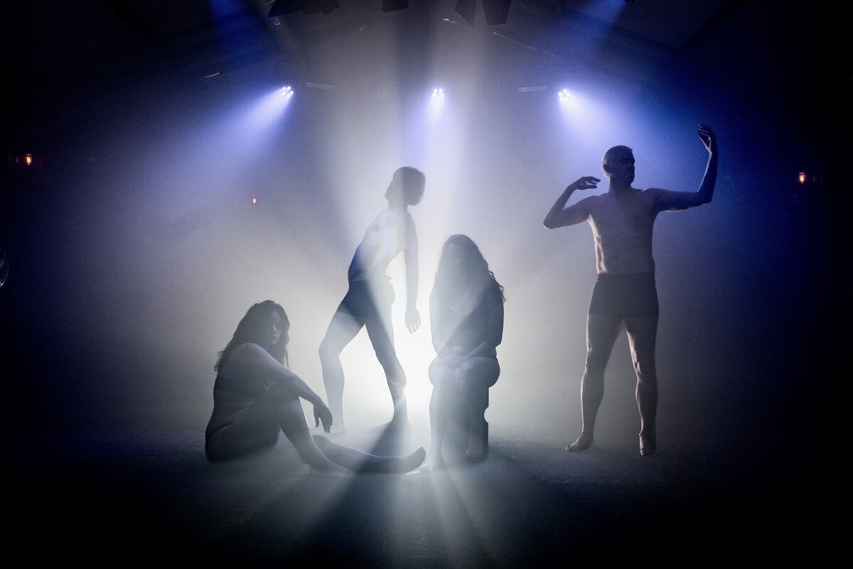 Director Darren Kelleher with performers Vjekoslav Vondra, Aisling Cullen, and Janette Towey. Director Darren Kelleher with performers Vjekoslav Vondra, Aisling Cullen, and Janette Towey.
