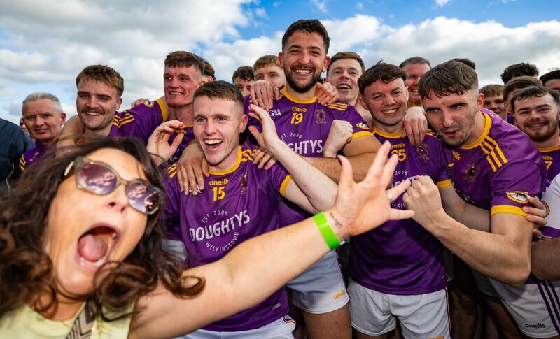 A fan joins the celebrations. Pic: ©INPHO/James Crombie. A fan joins the celebrations. Pic: ©INPHO/James Crombie.
