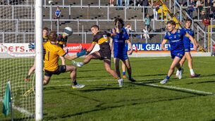 <p>Evan Looney of Dr Crokes in action against Shay O’Meara of Spa during the Garvey’s SuperValu Kerry SFC semi-final at Fitzgerald Stadium, Killarney. Pic: Tatyana McGough.</p> <p>Evan Looney of Dr Crokes in action against Shay O’Meara of Spa during the Garvey’s SuperValu Kerry SFC semi-final at Fitzgerald Stadium, Killarney. Pic: Tatyana McGough.</p>