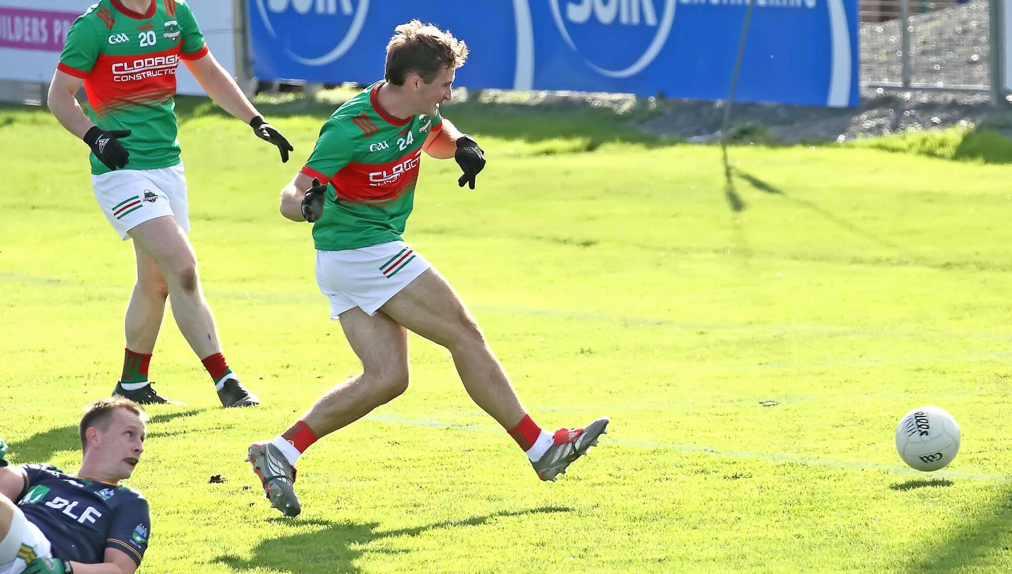 James Power scores the goal for Rathgormack in their JJ Kavanagh & Sons Co. Senior football championship semi-final against Gaultier at Azzurri Walsh Park. Photo: Noel Browne