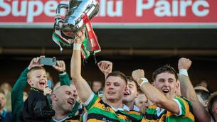 Adam Lynch lifts the Seán Óg Murphy Cup 18/10/2026