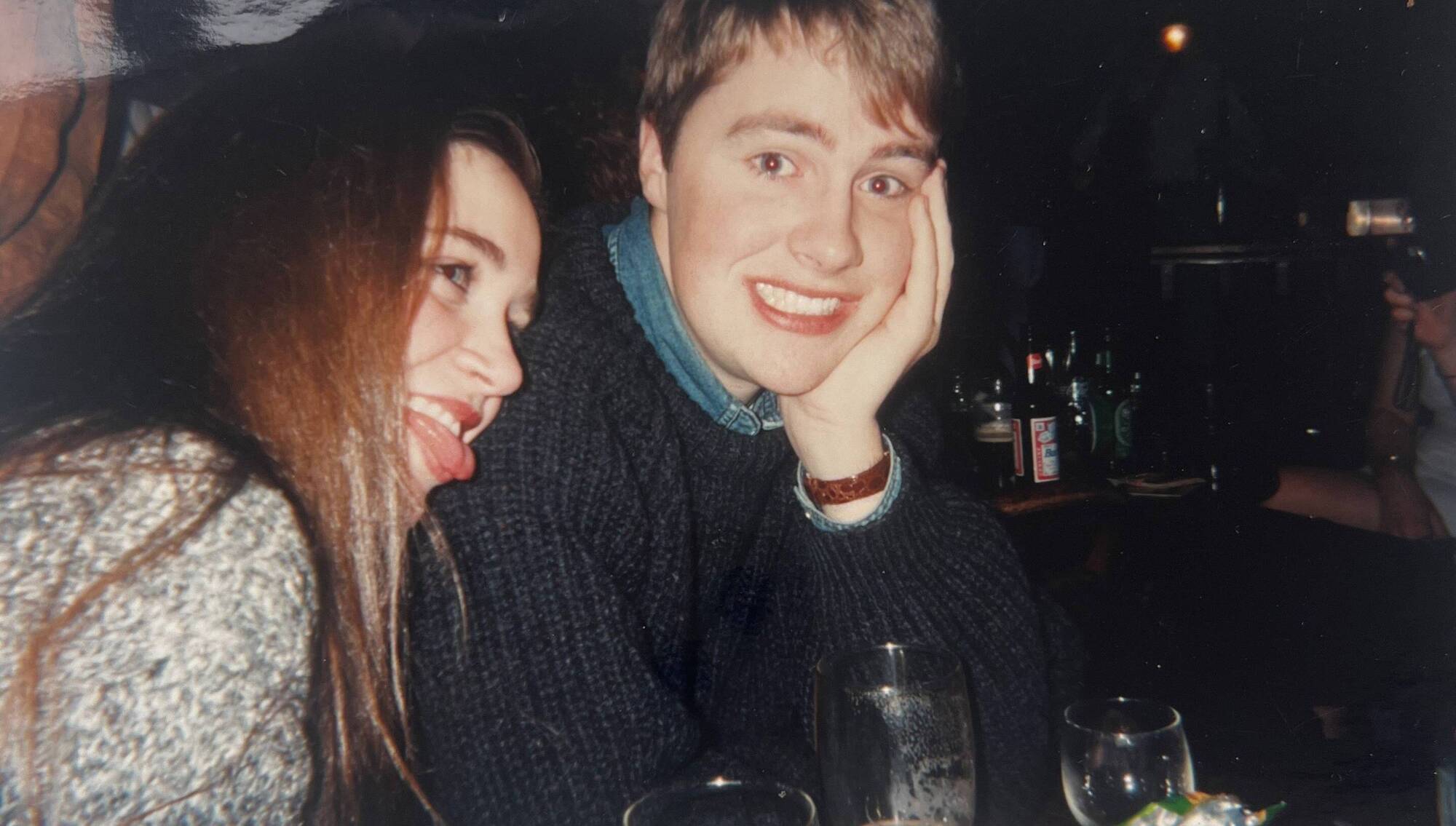 Keith Barry and his now wife Máiréad when they were in college in Galway in the 1990s