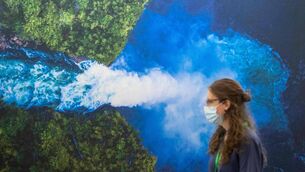 <p>A delegate at Cop15 in Montreal, which set ambitious targets such as protecting 30% of land and sea for nature and reforming $500bn of damaging subsidies. Photo; Lars Hagberg/AFP</p>