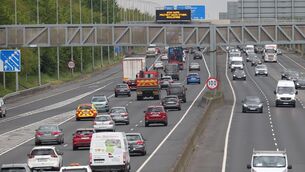 <p>The court heard that one of the accused drove for over a kilometre northbound on the southbound lane of the M50 before he was arrested. File picture: Leon Farrell/Rollingnews.ie</p>