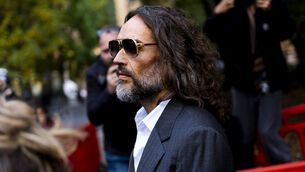 <p>Russell Brand leaving Southwark Crown Court. Picture: Jordan Pettitt/PA</p>