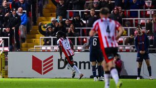 <p>Kevin dos Santos scored the winner for Derry City against St Pat's. Pic: Stephen McCarthy/Sportsfile</p> <p>Kevin dos Santos scored the winner for Derry City against St Pat's. Pic: Stephen McCarthy/Sportsfile</p>