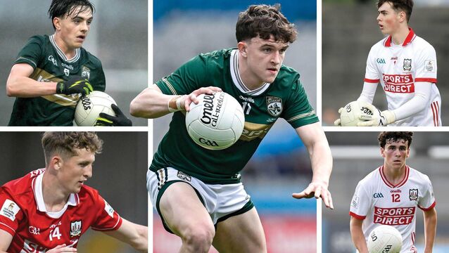 <p>TOP TALENTS: Clockwise from top left: Presentation Milltown's Danny Murphy, Tralee CBS' Gearóid White, Clonakilty CC's Rory Twohig, Coláiste Choilm's Joe Miskella and St Francis, Rochestown's Ben Corkery-Delaney. All have already prospered at inter-county level</p>