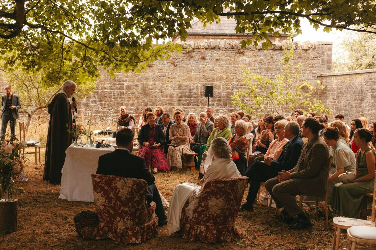 James and Aisling had a traditional pagan ceremony led by Dara Malloy, who is a former priest but now calls himself a druid. James and Aisling had a traditional pagan ceremony led by Dara Malloy, who is a former priest but now calls himself a druid.