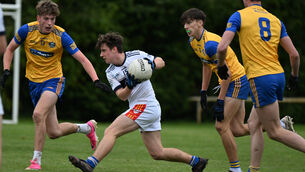 <p> Cathal Murphy in action for Coláiste Choilm Ballincollig during their Corn Uí Mhuiri clash with De La Salle, Macroom. Pic: Larry Cummins</p> <p> Cathal Murphy in action for Coláiste Choilm Ballincollig during their Corn Uí Mhuiri clash with De La Salle, Macroom. Pic: Larry Cummins</p>