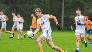 <p> Aidan O'Driscoll scored three points for Hamilton High School, Bandon in their Corn Uí Mhuirí victory over Mount St Michael, Rosscarbery. Pic: Noel Sweeney</p>