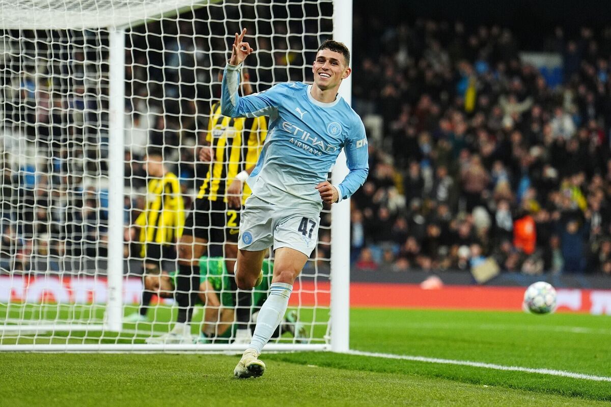 Manchester City's Phil Foden celebrates. Pic: Martin Rickett/Press Association. Manchester City's Phil Foden celebrates. Pic: Martin Rickett/Press Association.
