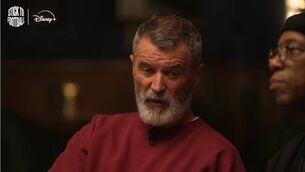 <p>Screenshot from The Overlap by Stick to Football/Disney+ with Roy Keane and Ian Wright</p> <p>Screenshot from The Overlap by Stick to Football/Disney+ with Roy Keane and Ian Wright</p>