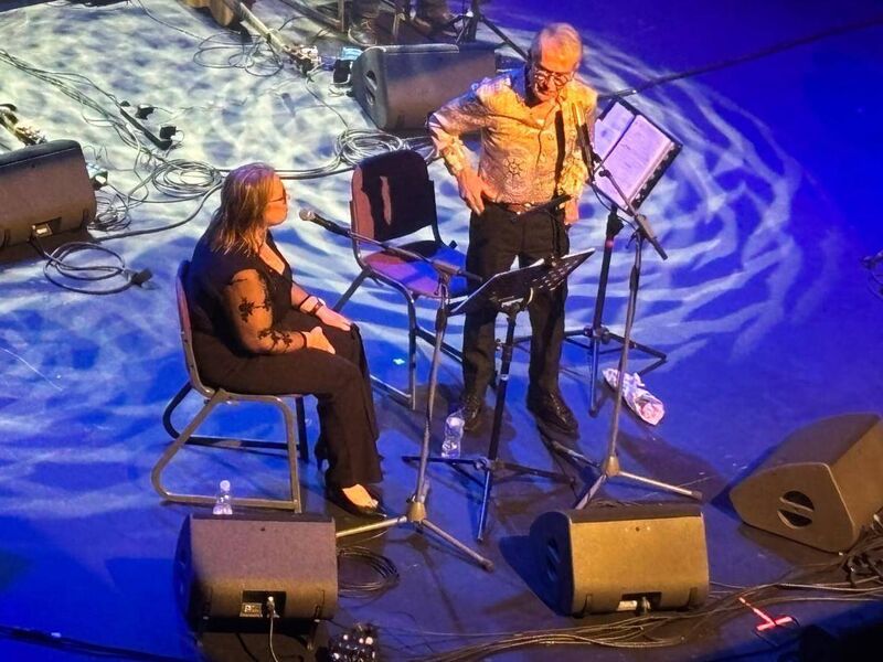 Jimmy MacCarthy on stage at Cork Opera House. 