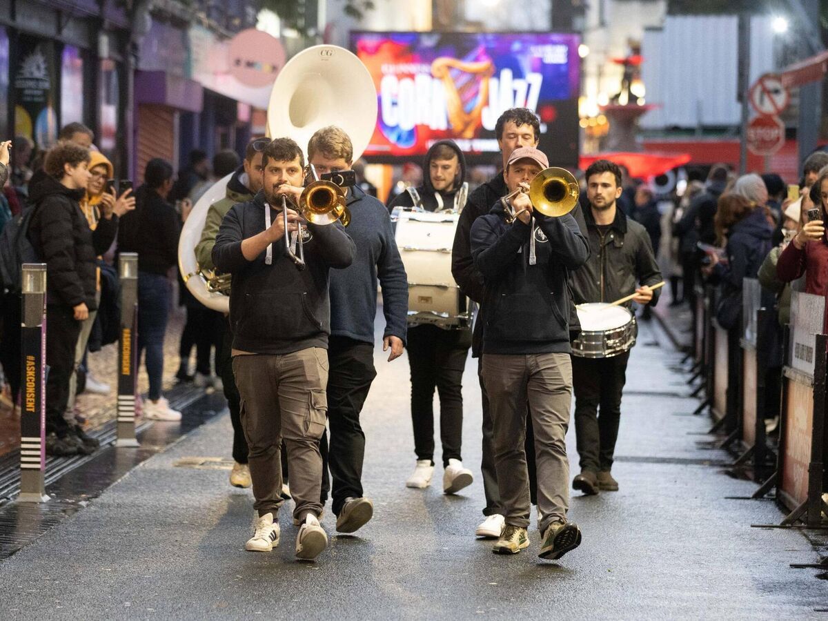 The Hyde Park brass band. Picture: Darragh Kane The Hyde Park brass band. Picture: Darragh Kane
