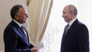 US envoy Steve Witkoff speaking to Russian President Vladimir Putin (Gavriil Grigorov, Sputnik, Kremlin Pool Photo via AP)