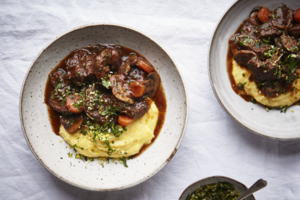 Winter Beef Stew with Polenta