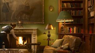 <p>The library at Castle Leslie Estate. </p>