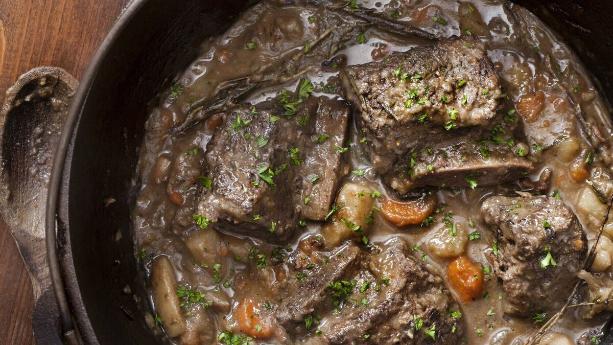 Braised Short Ribswith Scallion Mash
