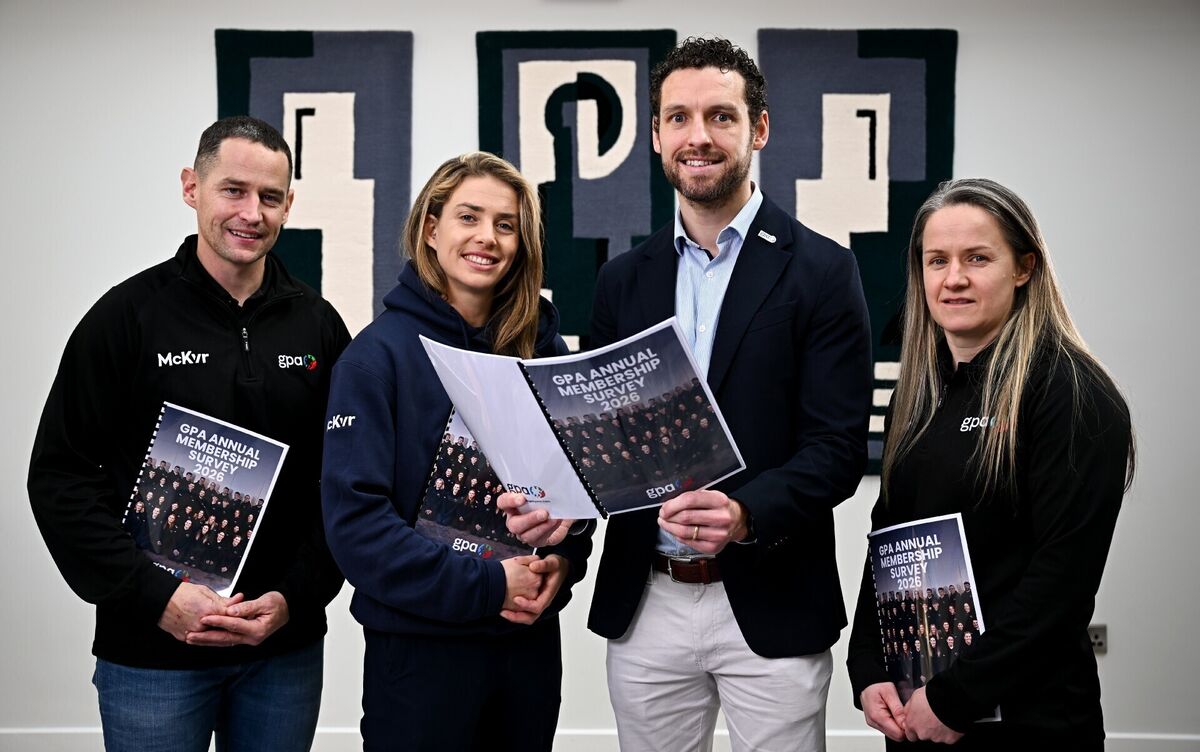 In attendance are, from left, GPA player development manager Aaron Graffin, GPA national executive committee co-chair and Dublin camogie player Aisling Maher, GPA chief executive Tom Parsons, and GPA head of equality and players relations Gemma Begley, during the GPA Member Survey Report launch. Pic: Seb Daly/Sportsfile. In attendance are, from left, GPA player development manager Aaron Graffin, GPA national executive committee co-chair and Dublin camogie player Aisling Maher, GPA chief executive Tom Parsons, and GPA head of equality and players relations Gemma Begley, during the GPA Member Survey Report launch. Pic: Seb Daly/Sportsfile.