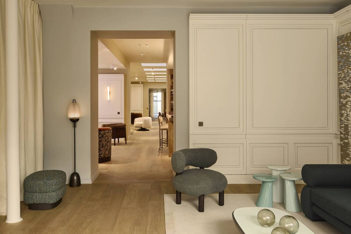 Mobilier Pierre Frey, Paris, with interior design by Sandrine Sarah Faivre. Picture: Francis Armiand 