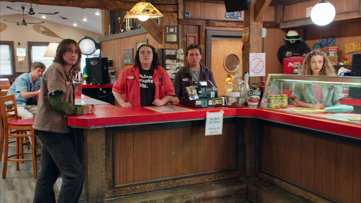 Minimum Wage. (L to R) Ryan Micho, Tommy Armstrong, Grace Reiter, Hyde Healy and Julia Dicesare in Minimum Wage. Picture: Netflix Minimum Wage. (L to R) Ryan Micho, Tommy Armstrong, Grace Reiter, Hyde Healy and Julia Dicesare in Minimum Wage. Picture: Netflix
