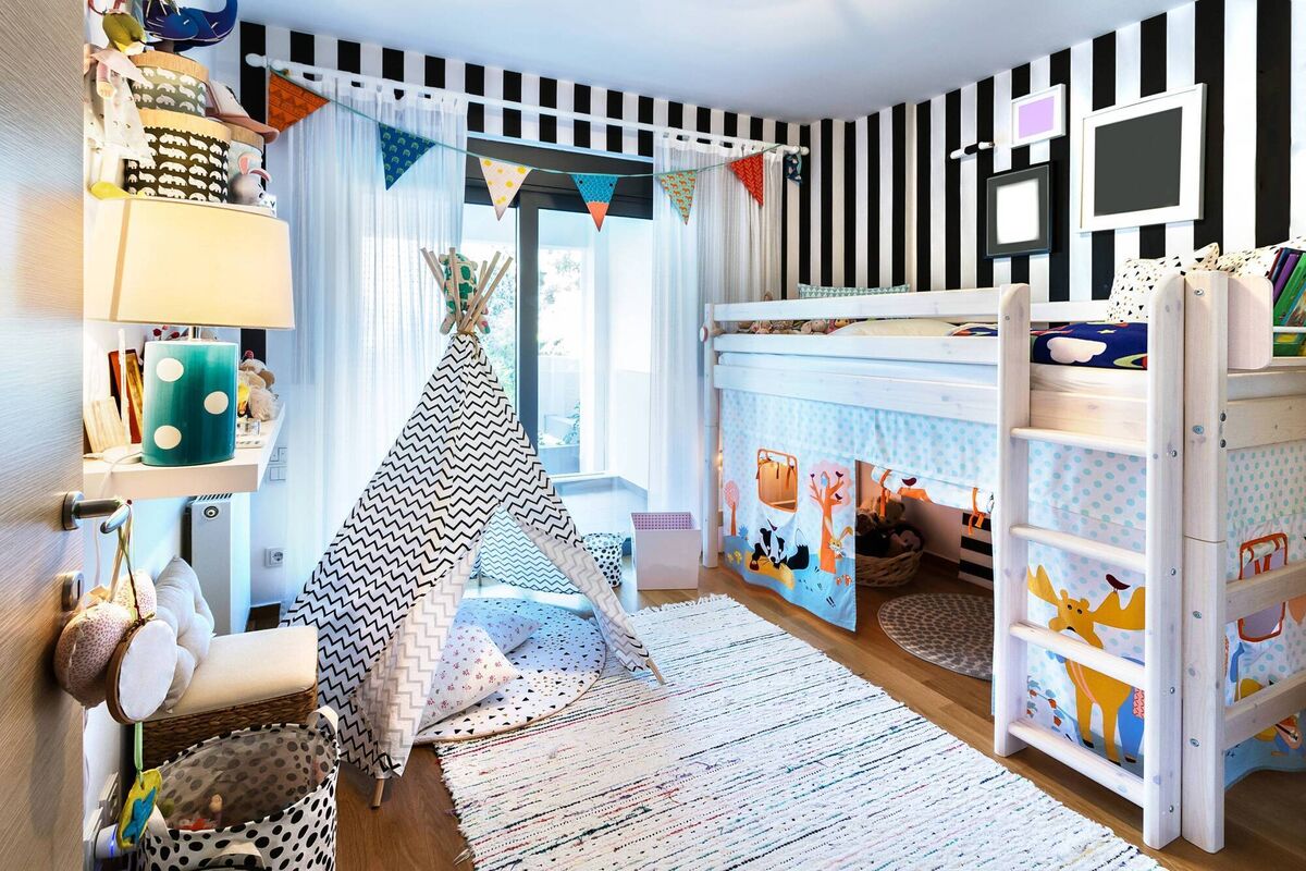 A gorgeous kids’ bedroom complete with teepee. Pictures: iStock