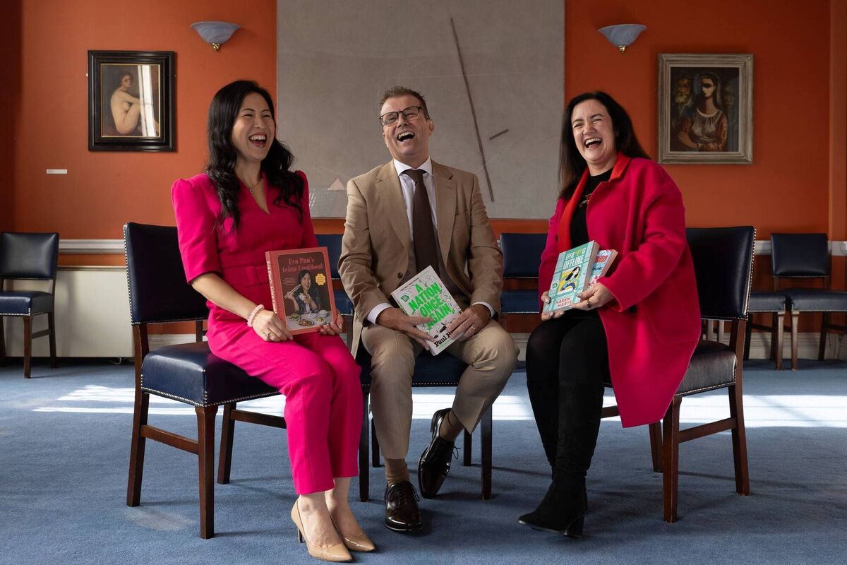 Irish Book Awards nominees Eva Pau, Paul Howard and Karen Harte Irish Book Awards nominees Eva Pau, Paul Howard and Karen Harte