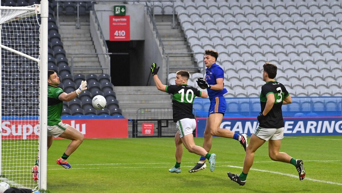 Brian Hayes, St Finbarr's, grabs a goal as the ball goes past Nemo Rangers keeper Micheál Aodh Martin in last year's decider. Pic: Dan Linehan Brian Hayes, St Finbarr's, grabs a goal as the ball goes past Nemo Rangers keeper Micheál Aodh Martin in last year's decider. Pic: Dan Linehan