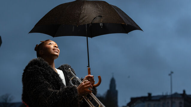 <p>Cork-based singer, rapper, and trumpeter Diamond at the opening of the Guinness Cork Jazz Festival. Diamond performs at Live at St Luke’s Friday night. For more see guinnesscorkjazzfestival.com</p>