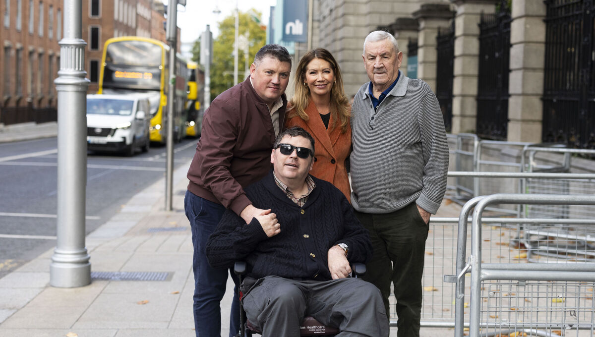 Brian Hogan with his brother Shane, sister Nevis, and Brian Sr. The impact of the Brian's injuries hit his family 'like a truck'. Picture: Sam Boal/Collins Photos Brian Hogan with his brother Shane, sister Nevis, and Brian Sr. The impact of the Brian's injuries hit his family 'like a truck'. Picture: Sam Boal/Collins Photos