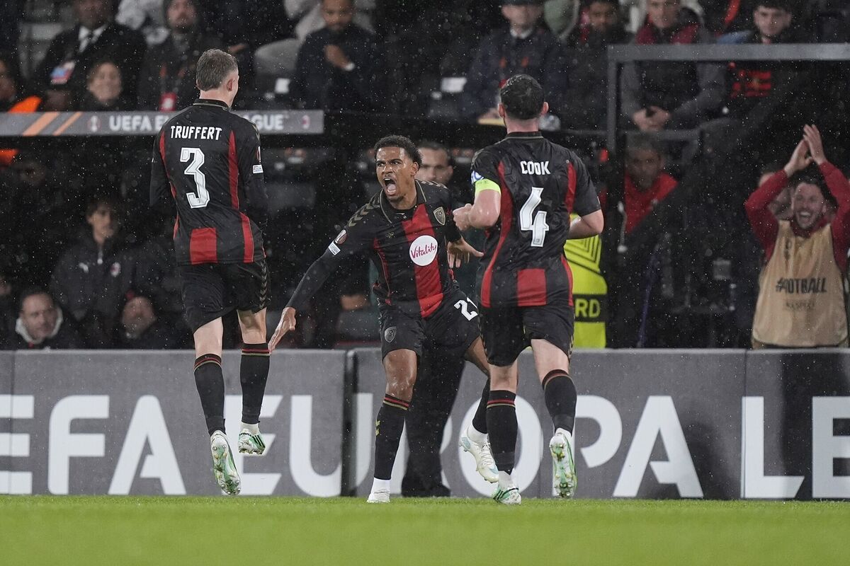 CHERRY ON TOP: Bournemouth's Amine Adli celebrates the third. Pic: Andrew Matthews/Press Association CHERRY ON TOP: Bournemouth's Amine Adli celebrates the third. Pic: Andrew Matthews/Press Association