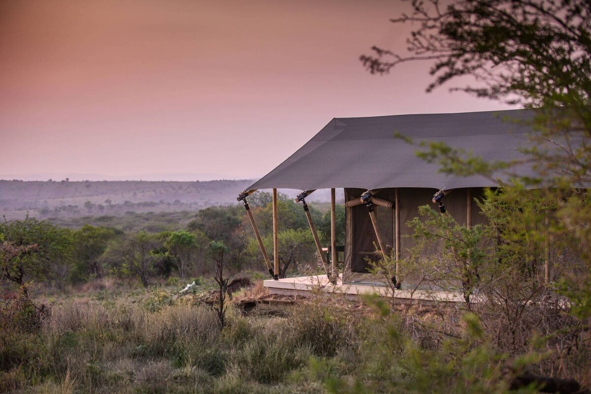 A tented room at Club Med Vikela Safari Lodge in South Africa A tented room at Club Med Vikela Safari Lodge in South Africa
