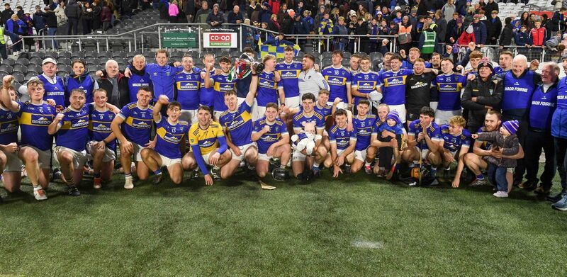 Kilshannig celebrating their victory over St Catherine's in the Premier JHC final at Pairc Ui Chaoimh. Pic: David Keane. Kilshannig celebrating their victory over St Catherine's in the Premier JHC final at Pairc Ui Chaoimh. Pic: David Keane.