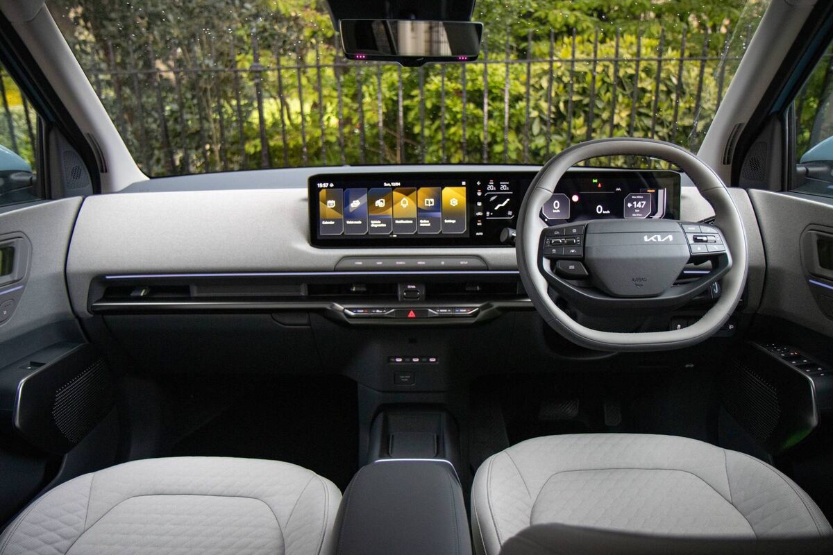 The Kia EV2 twin screen layout works really well. The Kia EV2 twin screen layout works really well.