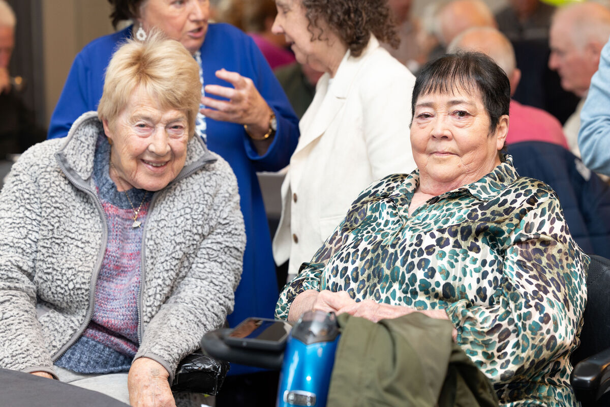 Polio survivors Sheila O’Sullivan, Ballincollig and Marion Thompson, Fairhill at the 70th anniversary of the Cork Polio Epidemic hosted by the Polio Survivors Ireland in the International Hotel, Cork. Picture: Darragh Kane