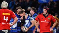 Charlie Tector celebrates with teammates after scoring his sides third try of the match 24/10/2026