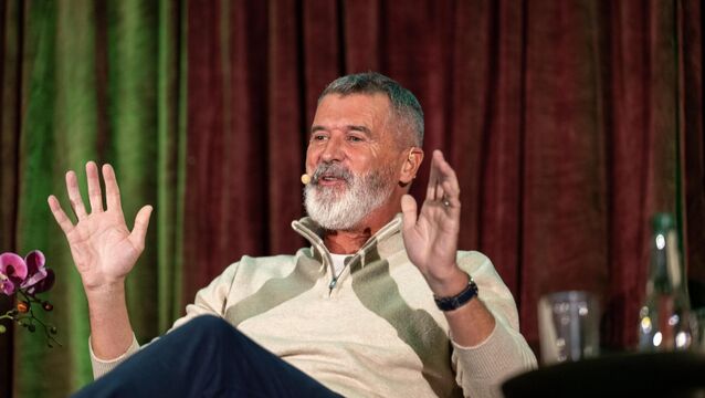 <p>Roy Keane at the recent Irish Guide Dogs for the Blind 50th anniversary event.  Pic: Brian Lougheed</p>